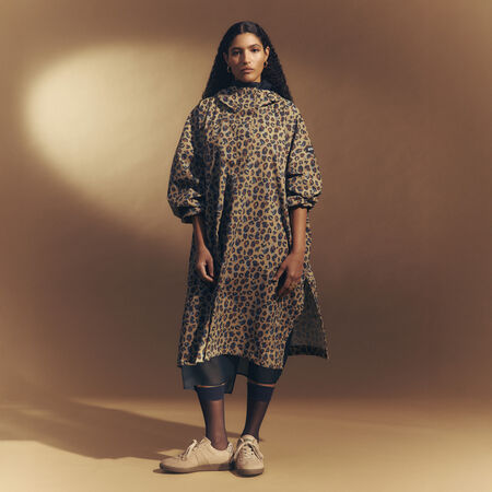 AIGLE PONCHO LEOPARD MARRON FEMME