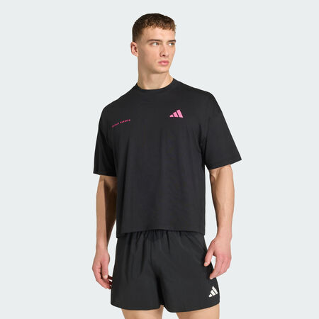 ADIDAS PERFORMANCE T-shirt adi365 Cheering Black / Shock Pink MIXTE