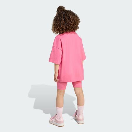 ADIDAS ORIGINALS Ensemble t-shirt cycliste enfants Pink Fusion CADET