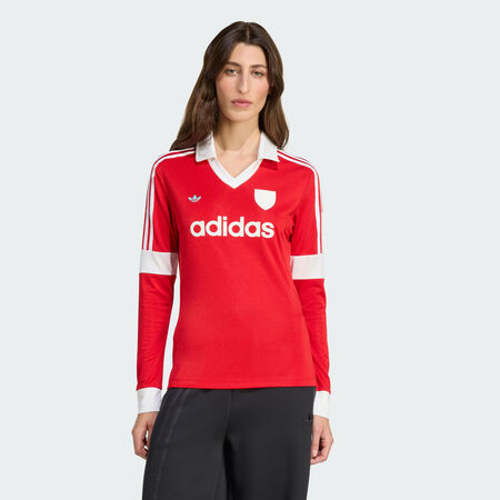 ADIDAS ORIGINALS Maillot de football manches longues graphique Better Scarlet FEMME