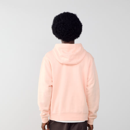 NIKE HOODIE CLUB SMALL LOGO ROSE/BLANC HOMME