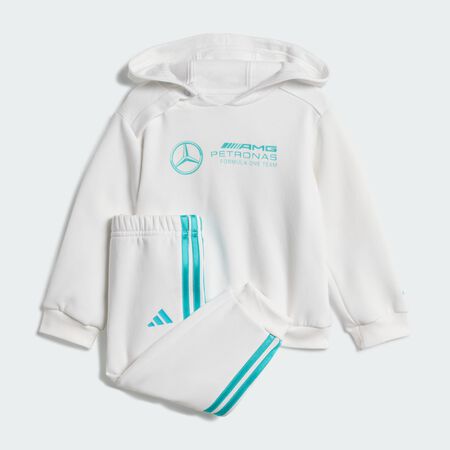 ADIDAS ORIGINALS MERCEDES - AMG PETRONAS FORMULA ONE TEAM DNA BABY JOGGER LONG SLEEVE White / Semi Mint Rush BABIES
