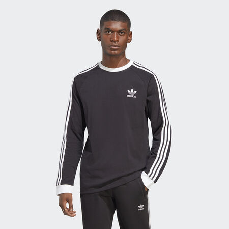 ADIDAS ORIGINALS Adicolor Classics 3-Stripes Long Sleeve Tee Black MEN