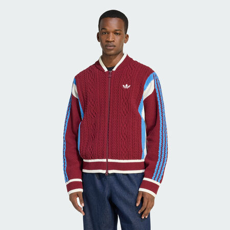 ADIDAS ORIGINALS RETRO REMIX CARDIGAN Shadow Red / Off White / Ash Blue MEN