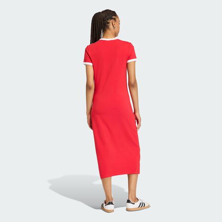 ADIDAS ORIGINALS ROBE 3 BANDES (SLIM) Better Scarlet / White FEMME