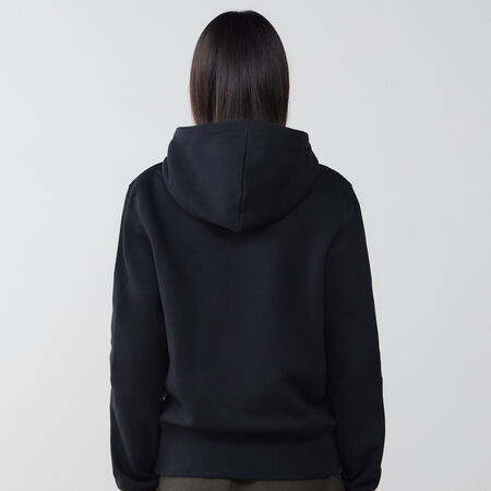 NIKE HOODIE CLUB CENTERED LOGO NOIR/BLANC FEMME