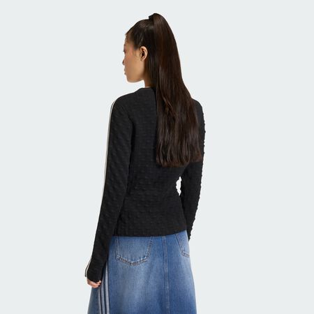 ADIDAS ORIGINALS SWEAT-SHIRT MAILLE PICOTS UNIE SLIM ADIDAS ORIGINALS Black FEMME