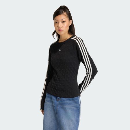 ADIDAS ORIGINALS SWEAT-SHIRT MAILLE PICOTS UNIE SLIM ADIDAS ORIGINALS Black FEMME