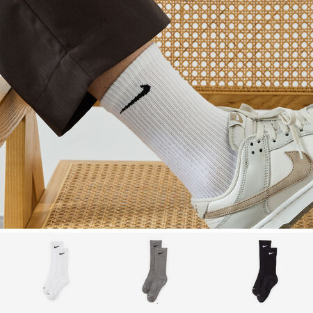 NIKE CHAUSSETTES X6 CREW BLANC/NOIR HOMME