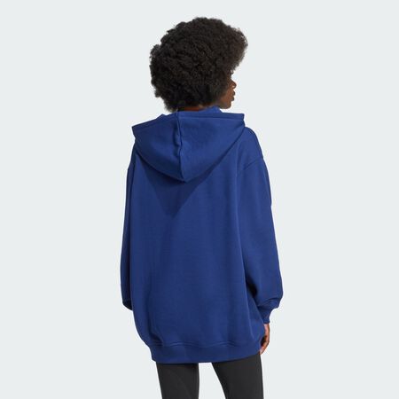 ADIDAS ORIGINALS Essentials Loose French Terry Hoodie Dark Blue WOMEN