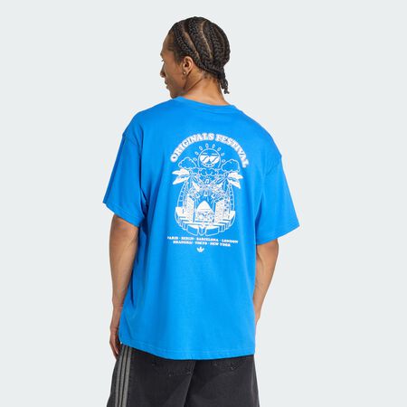 ADIDAS ORIGINALS T-SHIRT MUSIC FESTS Bright Royal HOMME