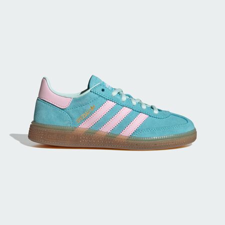 Chaussure Handball Spezial Enfants : Pulse Aqua / Clear Pink / Gum