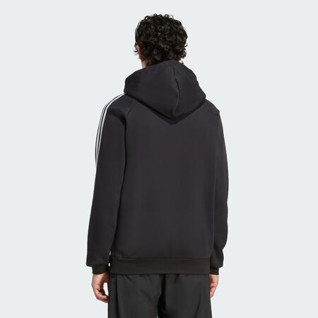 ADIDAS ORIGINALS Adicolor Teamgeist Cut Line Hoodie Black / White MEN