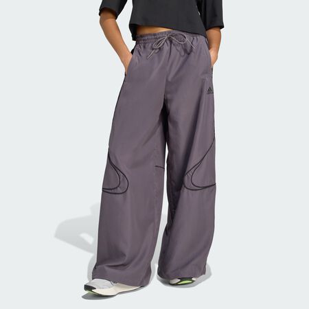 ADIDAS ORIGINALS Teamgeist Adicolor Pantalon de survêtement tissé surdimensionné Grey Strata / Black FEMME