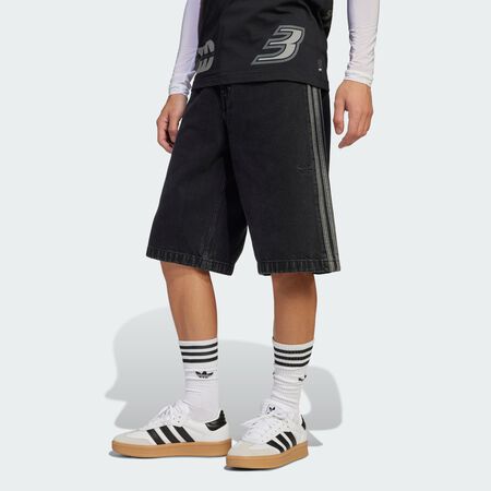 ADIDAS ORIGINALS Short denim Adicolor Firebird True Black Denim HOMME