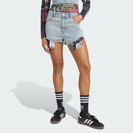 ADIDAS ORIGINALS Short denim adidas x Jeremy Scott Indigo Denim FEMME