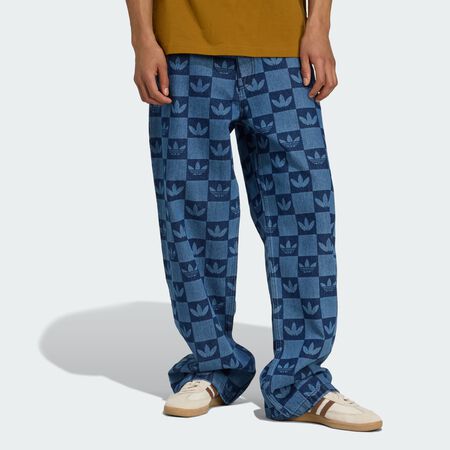 ADIDAS ORIGINALS Pantalon denim imprimé intégral monogramme Regular Indigo Denim HOMME