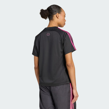 ADIDAS ORIGINALS T-shirt ample Adicolor Teamgeist Black / Semi Lucid Fuchsia FEMME
