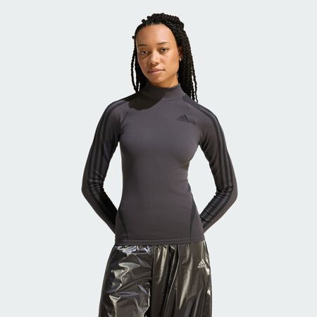 ADIDAS ORIGINALS T-shirt manches longues Utility Black / Black / Grey Two FEMME