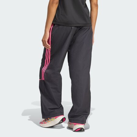 ADIDAS ORIGINALS Teamgeist Adicolor Oversized Track Pants Black / Semi Lucid Fuchsia WOMEN