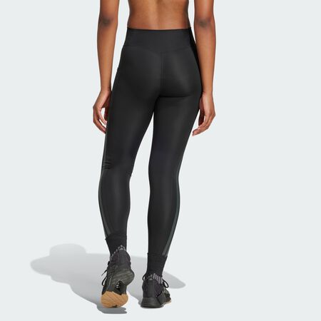 ADIDAS ORIGINALS Optimé 3-Stripes Full-Length Leggings Black WOMEN