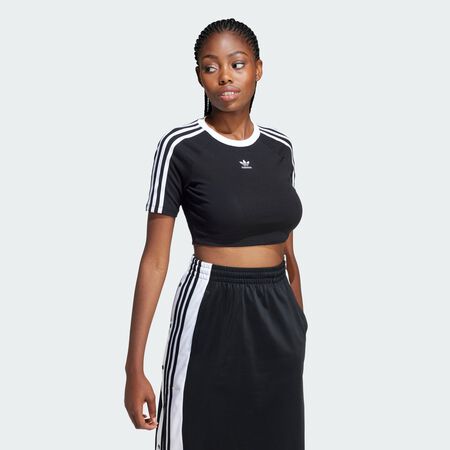 ADIDAS ORIGINALS T-shirt 3 bandes Baby Black FEMME