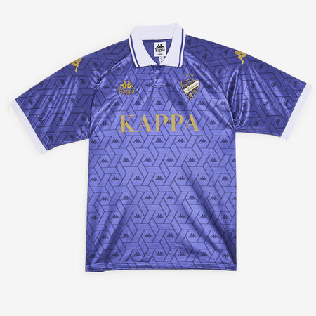 KAPPA MAILLOT JERSEY STRIPED BLEU/ARGENT HOMME