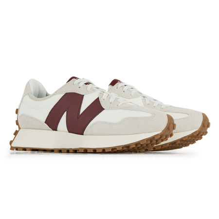 NEW BALANCE 327 327 BLANC BLANC/BORDEAUX FEMME