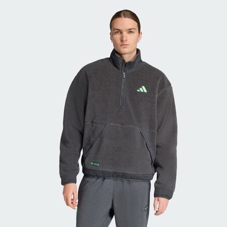 ADIDAS ORIGINALS Mercedes - AMG Petronas Formula One Team Premium Sweat Half-Zip Fleece Dgh Solid Grey MEN
