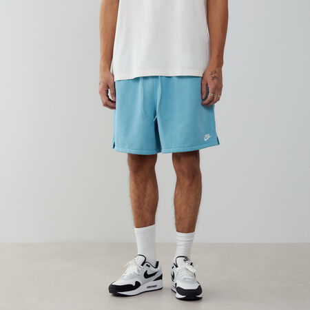 NIKE SHORT CLUB FLEECE FLOW BLEU/BLANC HOMME