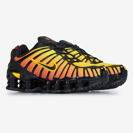 NIKE shox SHOX TL ROUGE/JAUNE FEMME