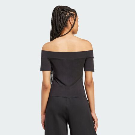 ADIDAS ORIGINALS T-Shirt manches courtes bandeau Adicolor Black FEMME