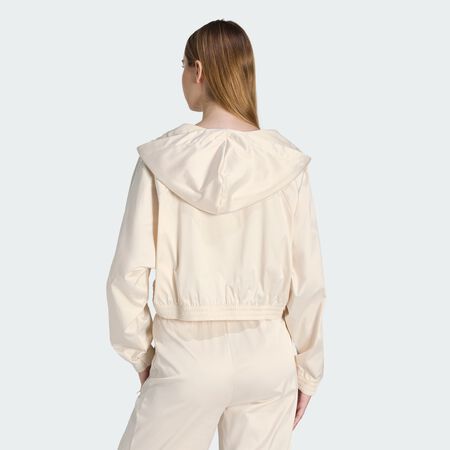 ADIDAS ORIGINALS PEARL CROPPED ZIP HOODIE Wonder White WOMEN