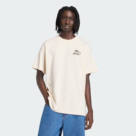 ADIDAS ORIGINALS T-shirt graphique Vintage Records Wonder White HOMME