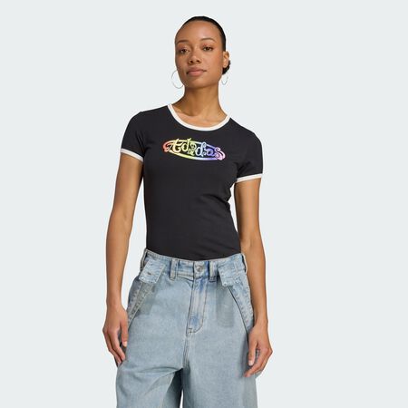 ADIDAS ORIGINALS T-shirt graphique slim adidas x Jeremy Scott Black FEMME