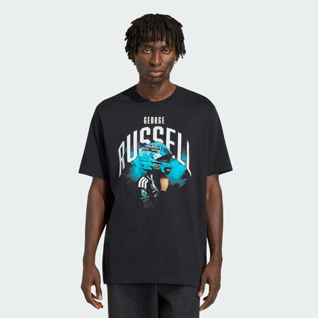 ADIDAS PERFORMANCE MERCEDES - AMG PETRONAS FORMULA 1 TEAM GEORGE RUSSELL GRAPHIC TEE Black MEN