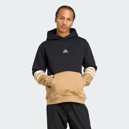 ADIDAS ORIGINALS ARCHIVE CUTLINE HOODIE Black / Cardboard MEN
