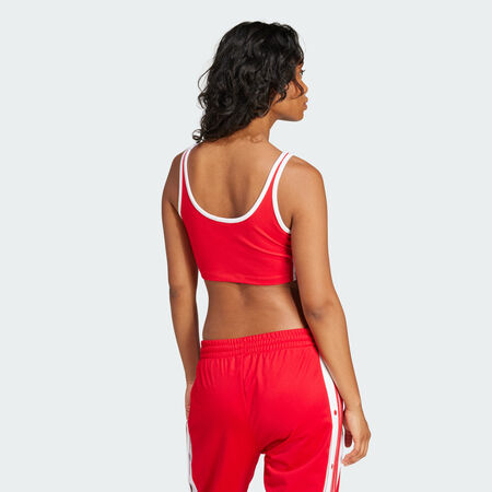 ADIDAS ORIGINALS Brassière Adicolor 3 bandes Better Scarlet / White FEMME