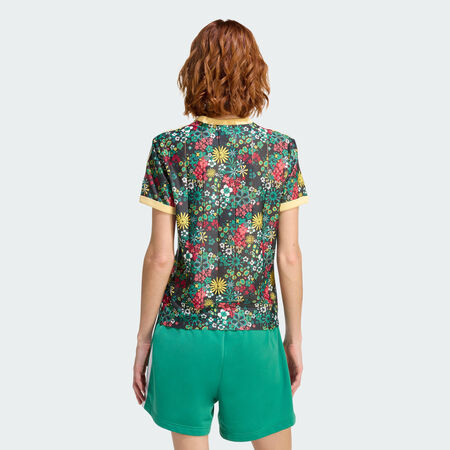 ADIDAS ORIGINALS T-SHIRT 3 BANDES ADIDAS ORIGINALS X LIBERTY LONDON Black / Bold Green / Collegiate Green / Eqt Yellow FEMME