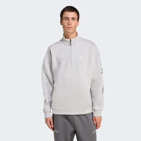 ADIDAS ORIGINALS Mercedes - AMG Petronas Formula One Team Silver Arrows Half-Zip Grey Two MEN