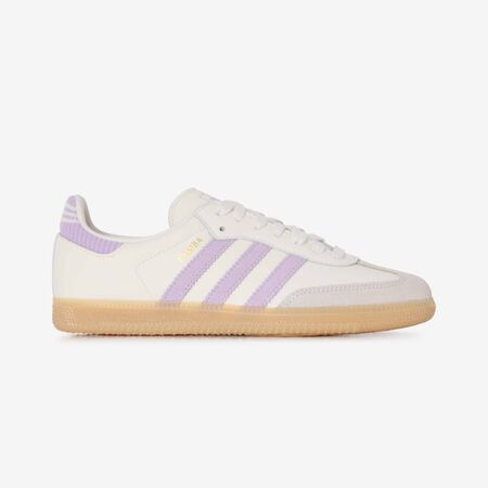 SAMBA OG KNIT : BLANC/LILAS