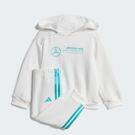 ADIDAS ORIGINALS MERCEDES - AMG PETRONAS FORMULA ONE TEAM DNA BABY JOGGER LONG SLEEVE White / Semi Mint Rush BABIES