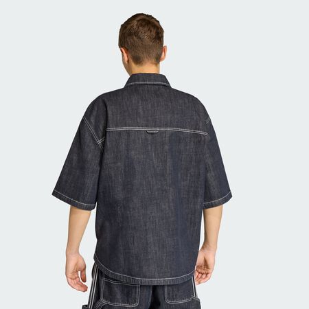 ADIDAS ORIGINALS CHEMISE DE TRAVAIL MANCHES COURTES DENIM ORIGINALS Indigo Denim HOMME