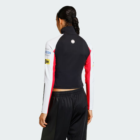 ADIDAS ORIGINALS TOP ZIP INTÉGRAL SLIM TEAMGEIST Black / White FEMME