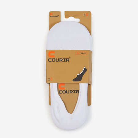 COURIR PACK FOOTIES COURIR X3 BLANC MIXTE