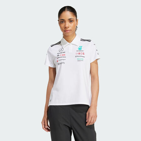 ADIDAS ORIGINALS POLO D'ÉQUIPE MERCEDES - AMG PETRONAS FORMULA ONE White Melange / Black FEMME