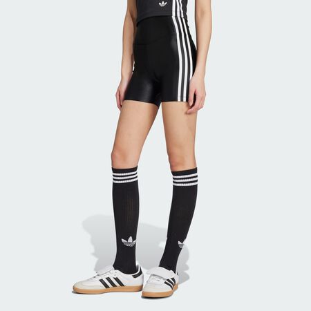 ADIDAS ORIGINALS Short Adicolor 3-Stripes Booty Black / White FEMME