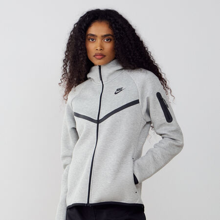 NIKE JACKET ZIP TECH FLEECE GRIS/NOIR FEMME