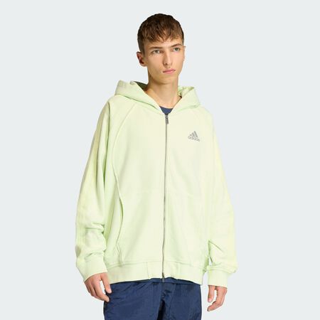ADIDAS ORIGINALS Veste à capuche zip intégral Adilenium Season 4 Teamgeist Almost Lime HOMME
