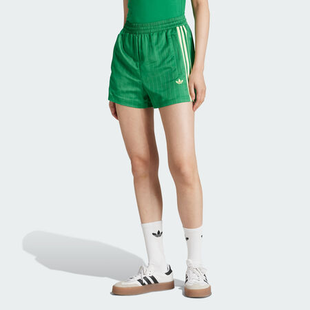 ADIDAS ORIGINALS Short satin fines rayures adidas Originals Green FEMME